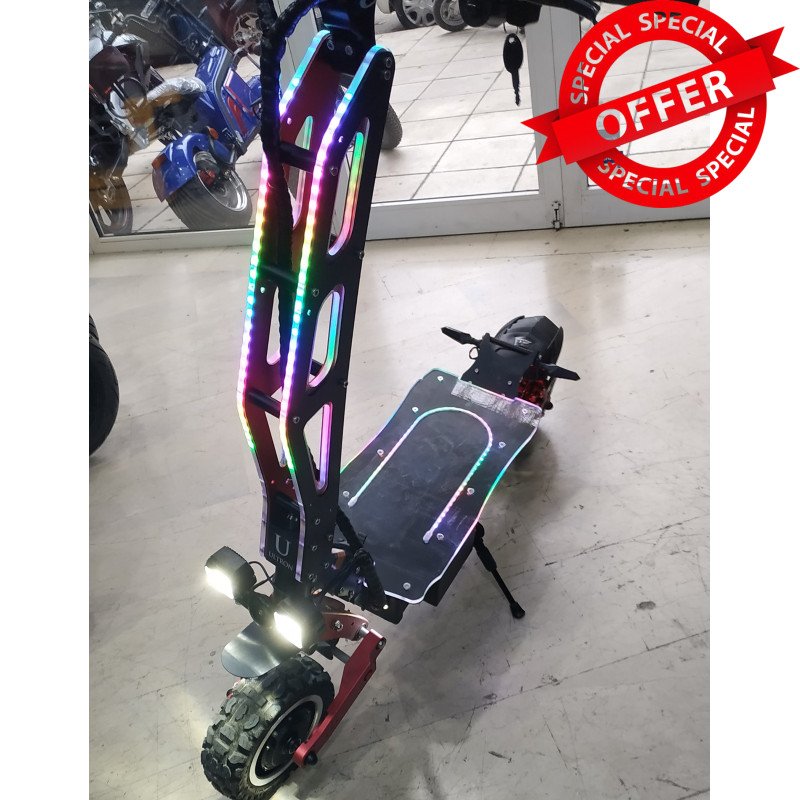 ULTRON T128 V2 Extra DUAL MOTOR 2X3000W >6000W max 60V 35Ah με εξτρά φώτα LED και διάφανο πάτωμα.